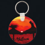 Mallorca Sunset at the Zee Souvenir Sleutelhanger<br><div class="desc">Fotografie van een prachtige zonsondergang op het zee,  genomen op het Spaanse eiland Mallorca in het mediterrane Zee in Europa.</div>