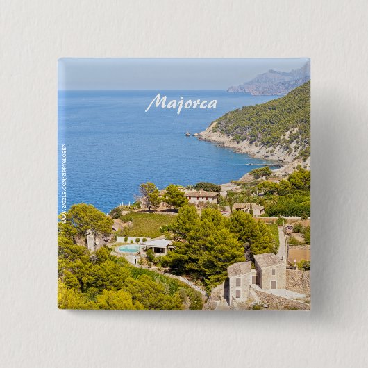 Mallorca Vierkante Button 5,1 Cm (Voorkant)