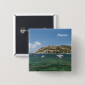 Mallorca Vierkante Button 5,1 Cm (Voorkant /achterkant)