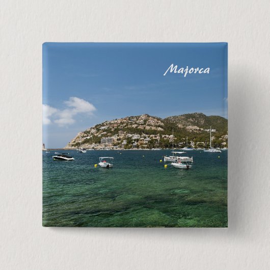 Mallorca Vierkante Button 5,1 Cm (Voorkant)