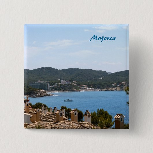Mallorca Vierkante Button 5,1 Cm (Voorkant)