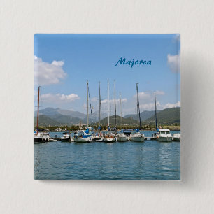 Mallorca Vierkante Button 5,1 Cm
