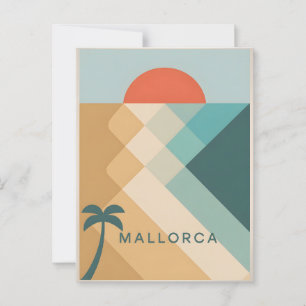 Mallorca vintage abstract briefkaart