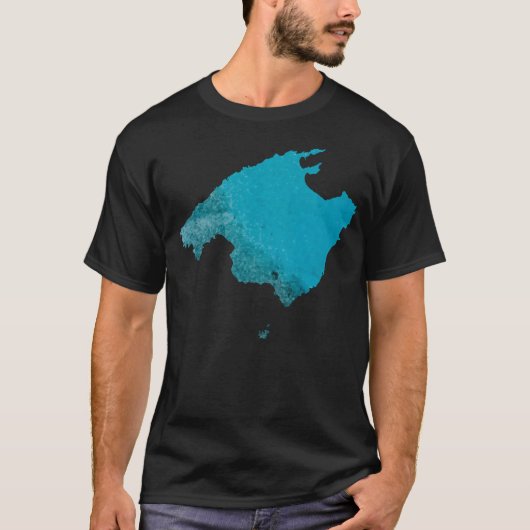 Mallorca-waterkaart T-shirt (Voorkant)