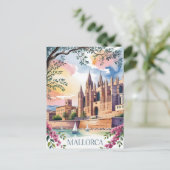 Mallorca waterverf schilderij aquarell briefkaart (Staand voorkant)