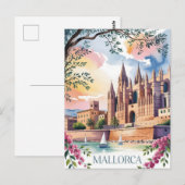 Mallorca waterverf schilderij aquarell briefkaart (Voorkant / Achterkant)