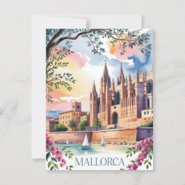 Mallorca waterverf schilderij aquarell briefkaart