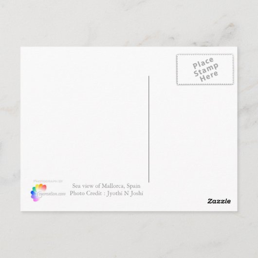 Mallorca zee uitzicht briefkaart (Achterkant)