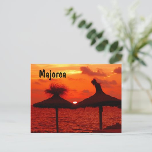 Mallorca zonsondergang - Briefkaart (Staand voorkant)