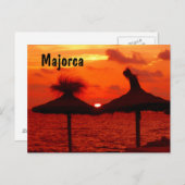 Mallorca zonsondergang - Briefkaart (Voorkant / Achterkant)