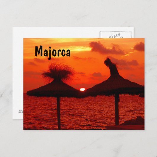 Mallorca zonsondergang - Briefkaart (Voorkant / Achterkant)