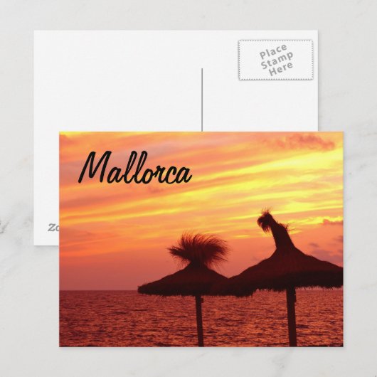 Mallorca zonsondergang - Briefkaart (Voorkant / Achterkant)