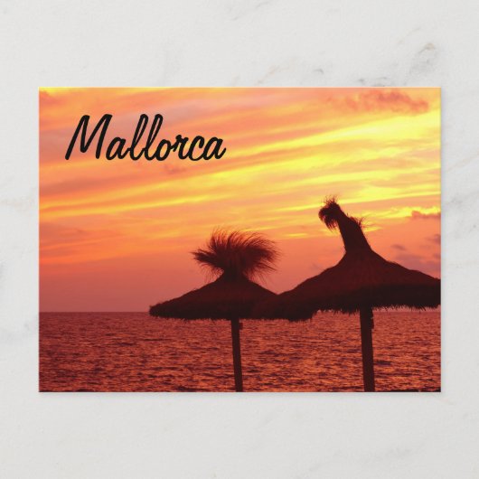 Mallorca zonsondergang - Briefkaart (Voorkant)