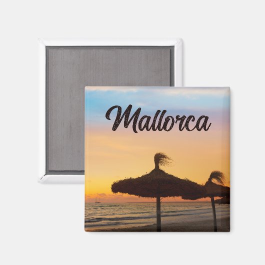  Mallorca zonsondergang Magneet (Voorkant / Achterkant)