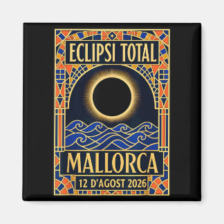 Mallorca Zonsverduistering 2026 - Catalaans Modern Magneet