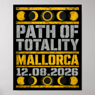 Mallorca Zonsverduistering 2026 - Industriële sjab Poster