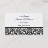Mallory #3 Chic Black Damask Visitekaartje (Achterkant)