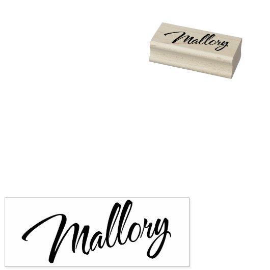 Mallory name cursief script font lettering rubberstempel (Gestempeld)