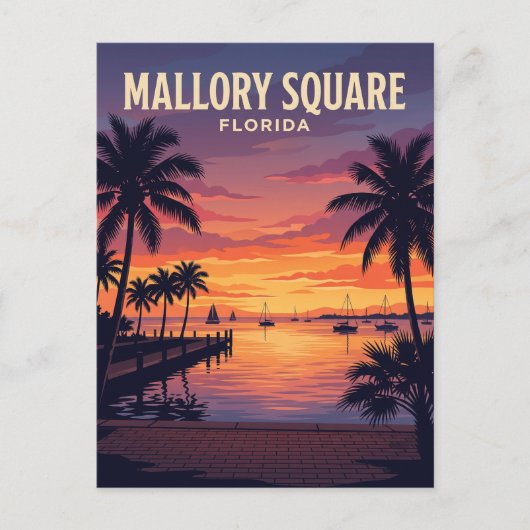 Mallory Square Florida Briefkaart (Voorkant)