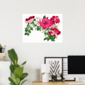 Mallow bloem,  Japanse kunst Poster (Thuiskantoor)