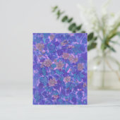 Mallow Bloom, Malva Flowers Floral Painting Paars Briefkaart (Staand voorkant)