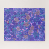 Mallow Bloom, Malva Flowers Floral Painting Paars Legpuzzel (Horizontaal)