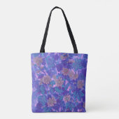 Mallow Bloom, Malva Flowers Floral Painting Paars Tote Bag (Achterkant)