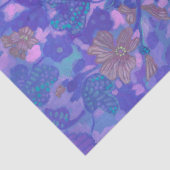 Mallow Bloom, Malva Flowers Floral Painting Purpl Tissuepapier (Detail)