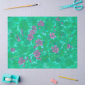 Mallow Bloom, Malva Flowers Summer Floral Painting Tissuepapier (Craft)