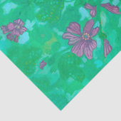 Mallow Bloom, Malva Flowers Summer Floral Painting Tissuepapier (Detail)