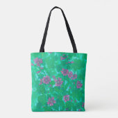 Mallow Bloom, Malva Flowers Summer Floral Painting Tote Bag (Achterkant)