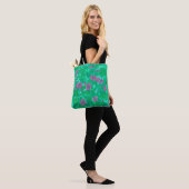 Mallow Bloom, Malva Flowers Summer Floral Painting Tote Bag (Op model)