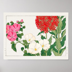 Mallow, Centranthus door Tanigami Konan Poster