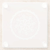 Mallow Mandala Glazen Onderzetter (Achterkant)