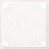 Mallow Mandala Glazen Onderzetter (Achterkant)