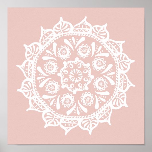 Mallow Mandala Poster (Voorkant)
