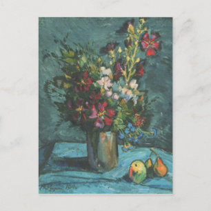 mallows op zwarte achtergrond Bloemen Roze Briefkaart