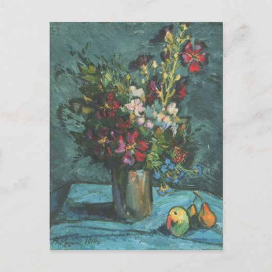  mallows op zwarte achtergrond Bloemen Roze Briefkaart (Voorkant)