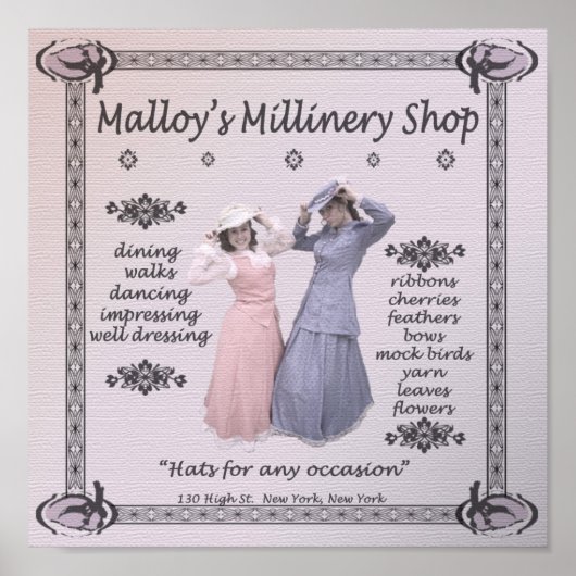 Malloy's Millinery Shop Poster (Voorkant)