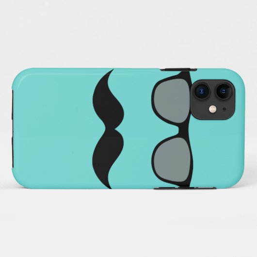 Mally Mac Sunbril & Mustache iPhone Case (Achterkant (horizontaal))