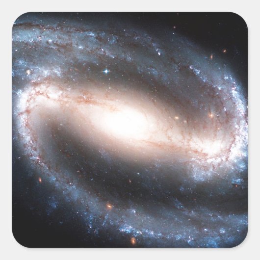 Mally Spiral Galaxy print Melkweg Andromeda Vierkante Sticker (Voorkant)