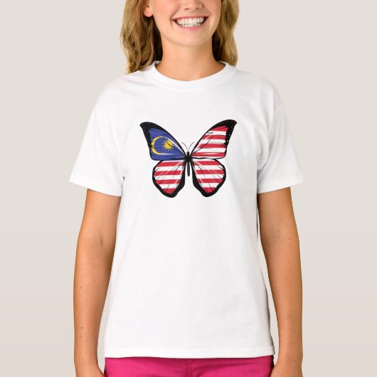 MalMaleisië Butterfly-vlag T-shirt (Voorkant)