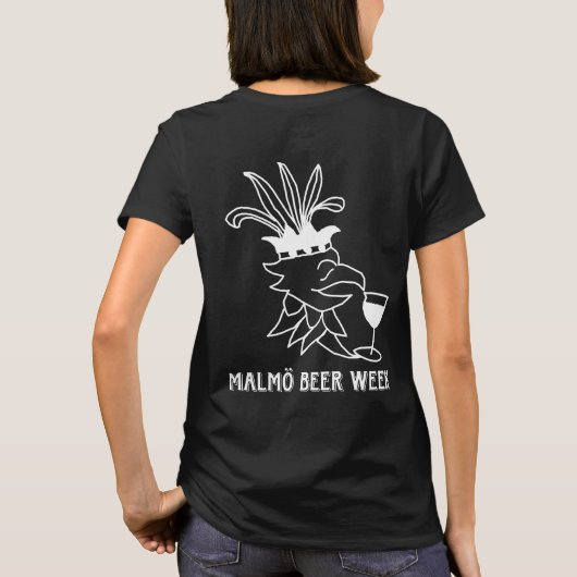 Malmö Beer Week t-shirt dam (Achterkant)