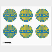 Malmö City Pride Emblem – Swedish Identity Ronde Sticker (Vel)