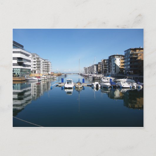 Malmo Marina Sweden Sunny Foto Briefkaart (Voorkant)