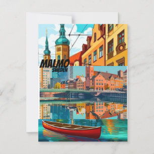 Malmö Print Malmö Home Décor Zweden Kunstprint Mal Briefkaart
