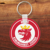 Malmö Round Emblem Sleutelhanger (Voorkant)