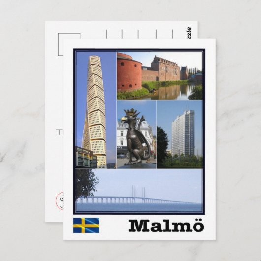 Malmö - Sweden - Mosaic - Briefkaart (Voorkant / Achterkant)