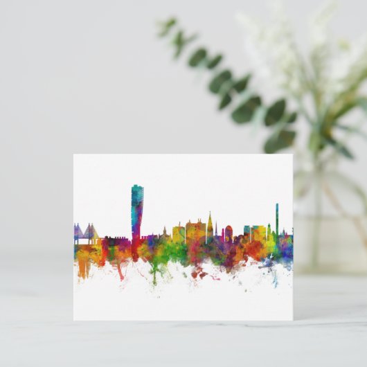 Malmo Sweden Skyline Briefkaart (Staand voorkant)