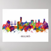 Malmo Sweden Skyline Poster (Voorkant)
